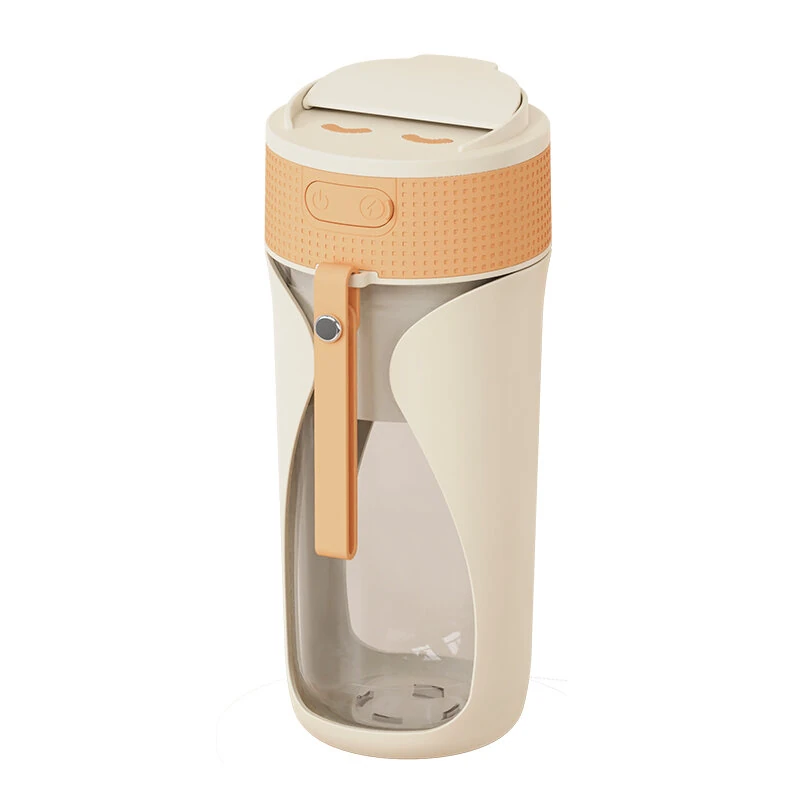 450ML Small Portable Multi-function Juicer Cordless Electric Juicing Cup with Removable Straw Strong 6-Blade Precision Steel Blade (image for) 450ML Small Portable Multi-function Juicer Cordless Electric Juicing Cup with Removable Straw Strong 6-Blade Precision Steel Blade